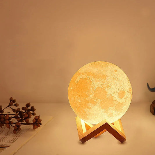 Lampe de Table Lune 3D avec Réplique Lunaire Parfaite